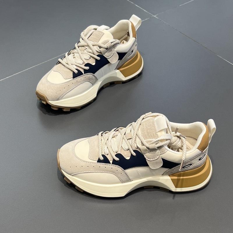 Boty Forrest Gump Dámské Jarní a Podzimní Nová barevně ladící Móda s tenkým pasem Daddy Shoes