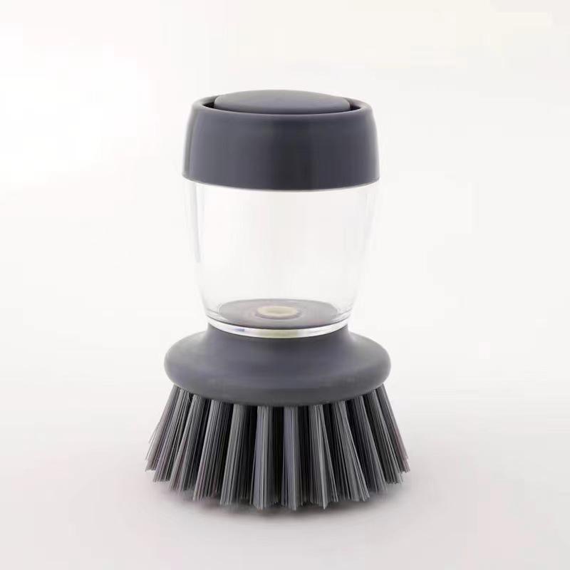 Automatic Liquid Dispensing Pot Washing Brush: Multifunctional Press-Type Kitchen Sponge Brush.