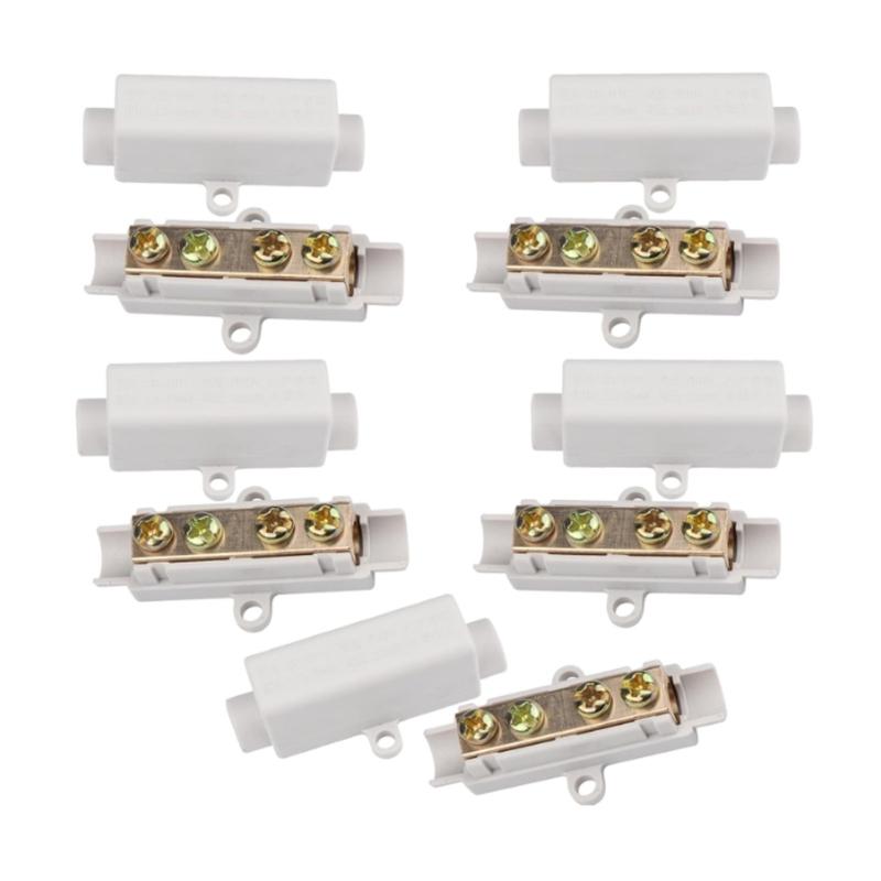 

Pack of 10 Brass Conductor Wire Connectors Flame Retardant Shell Terminals Block for Efficient Electrical Connection 1