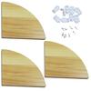 Felimoa 25cm Corner Shelf, Wall-Mounted, Decorative Shelf, Set of 3