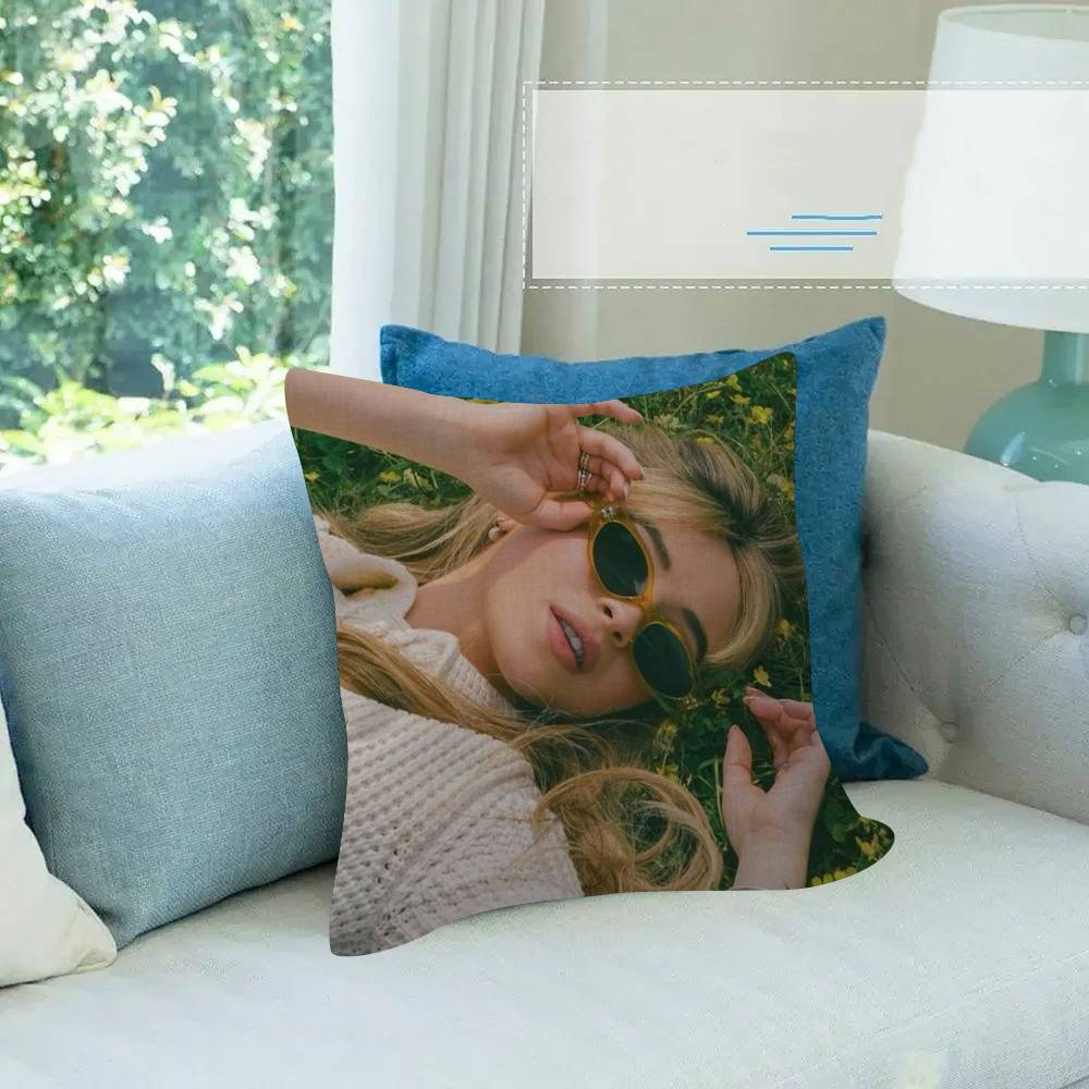 Singer Sabrina S Carpenter Square Pillow Cover for Bedroom Room and Living Room Sofa Decorative Cushion Cover