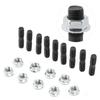 9Pcs M10x1.25 Turbo Studs Lock Nuts Kit Car Vehicle Accessory Fit for Mitsubishi