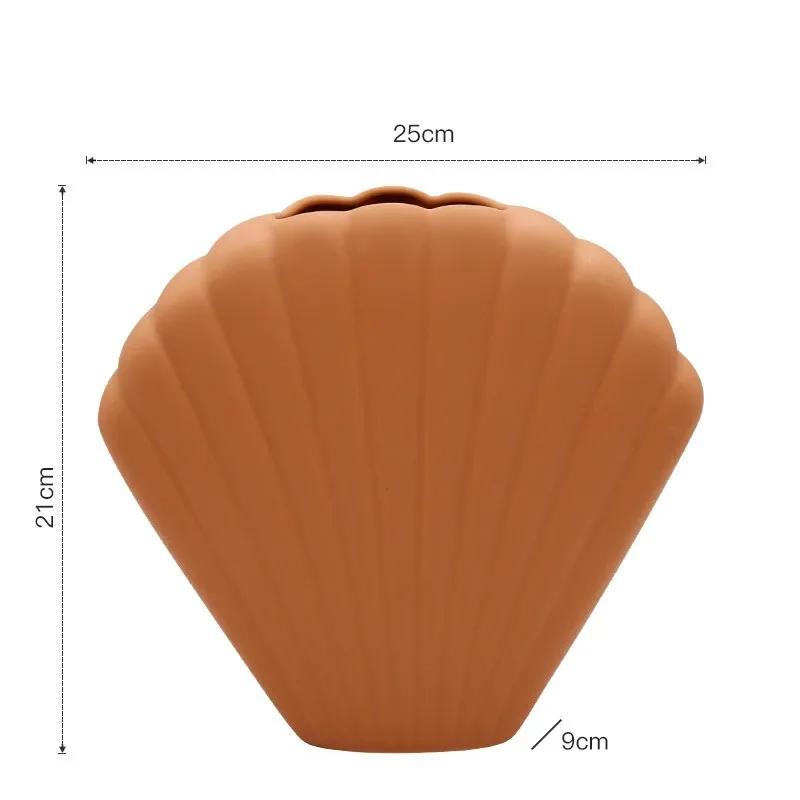 Nordische Kunst Muschelvase kreative Keramikvase Modern minimalistisch Wohnaccessoires moderne Blumenvase für Hochzeitsdekoration