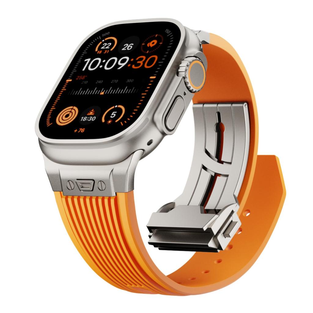 Luxury Strap for Apple Watch Band Ultra 3 49mm Series 11 10 46mm 9 8 7 45mm Sports Silicone Bracelet Belt Iwatch 6 SE 5 44mm