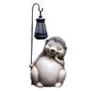 Hedgehog Sculpture Solar Garden Decorative Lights Garden Decoration Outdoor Hedgehog Decoration Earth Mother Statue