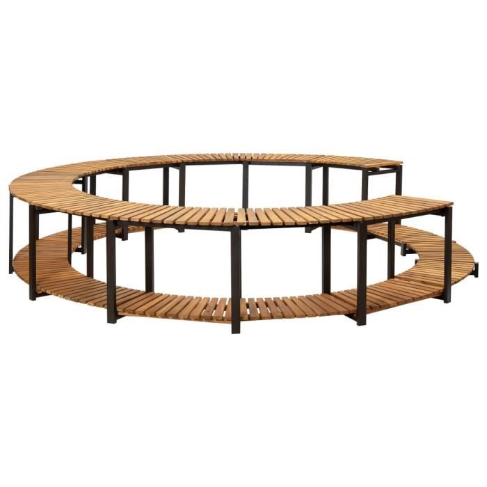 Spa Frames - vidaXL - 273x53 Cm - Solid Acacia Wood - Weather-resistant - Sturdy Aluminum