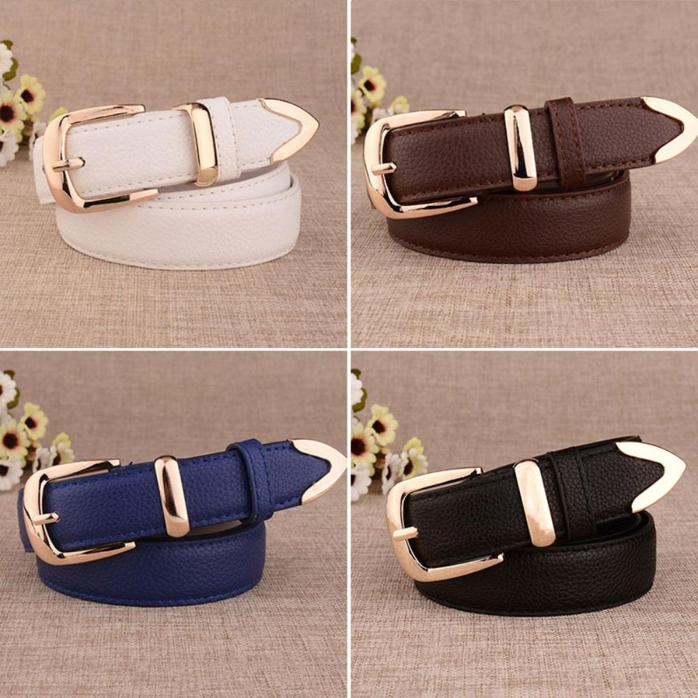 Adjustable Waistband Belts Simple Leather Belt Trend Women's Belt  Dresses