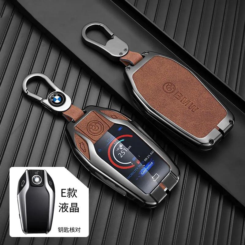 Hot 2025 Zinc Alloy Car Key Case Cover Fob For BMW 5 7 Series G12 G11 G30 G32 G31 I8 I12 I15 G01 X3 G02 X4 G05 X5 G07 X7 Leather