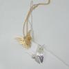 3D Hollow Pointed Butterfly Crystal Flower Necklace Alloy Fashion Exquisite Flying Wings Butterfly Necklace Ladies Jewelr
