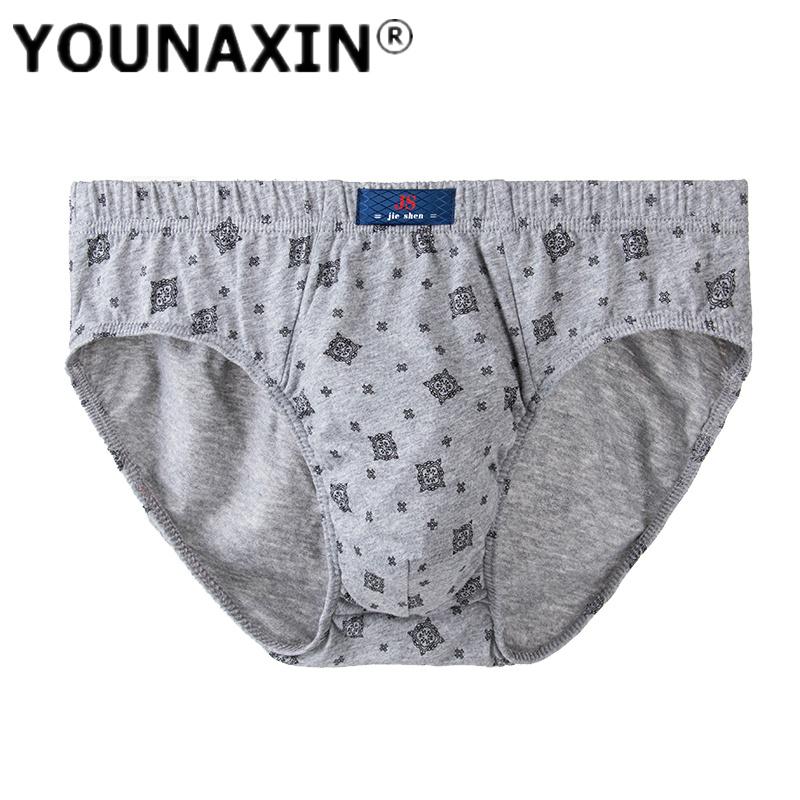 1PC Men's Briefs Knickers Printing Panties Breathable Underwear Large Undies Comfortable Underpants