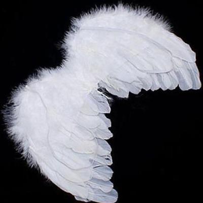 Selling Prop Cute Party White Baby Wings and Decoration Feather For Kids