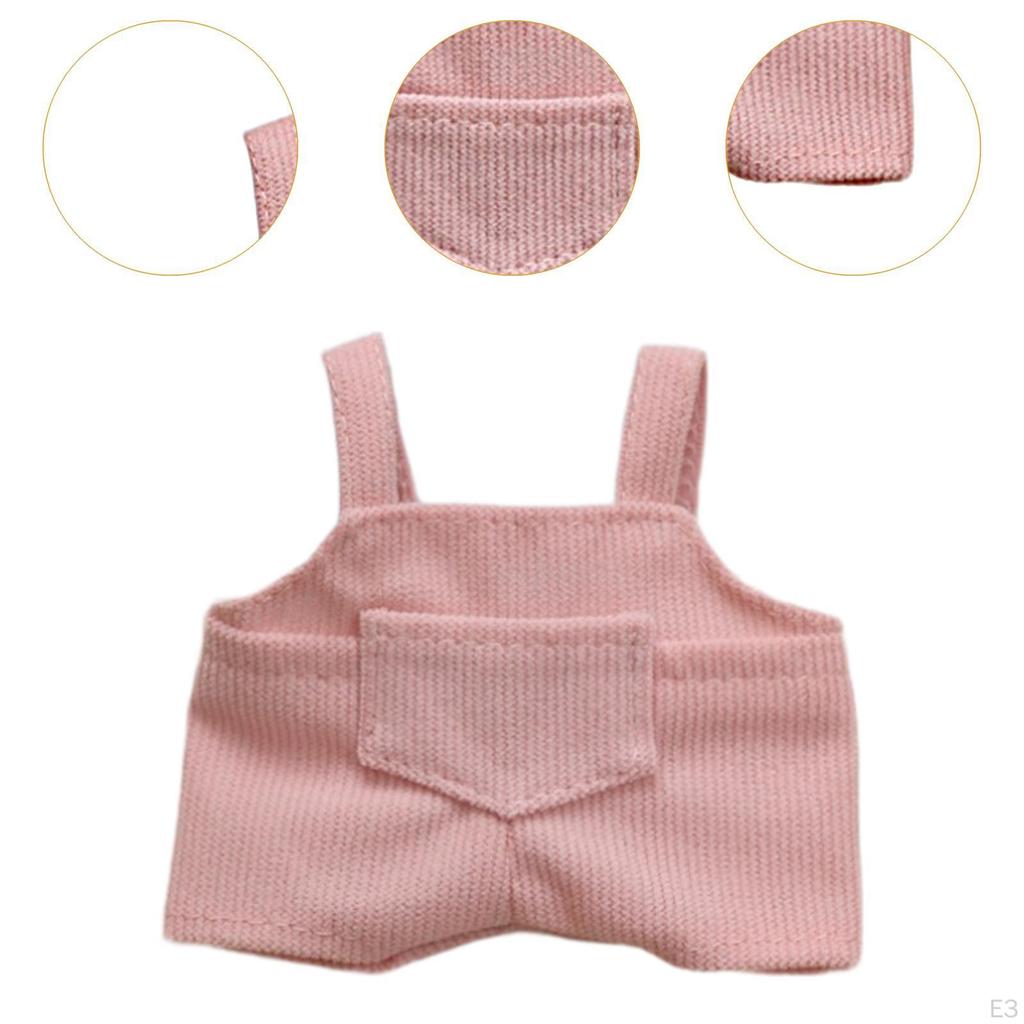 Doll Outfit Set Featuring Suspender Pants for 17cm Boy Dolls, Suitable Various Events