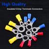 Boxed 360PCS Color Coded Cold Crimp Wire Connectors Male Female Quick Disconnect Insulated Spade Terminal Set