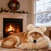 Cute Pet Knitted Warm Hat Solid Color Noise Reduction Dog Calming Earmuff Handmade Comfortable Soothing Head Covers Photography