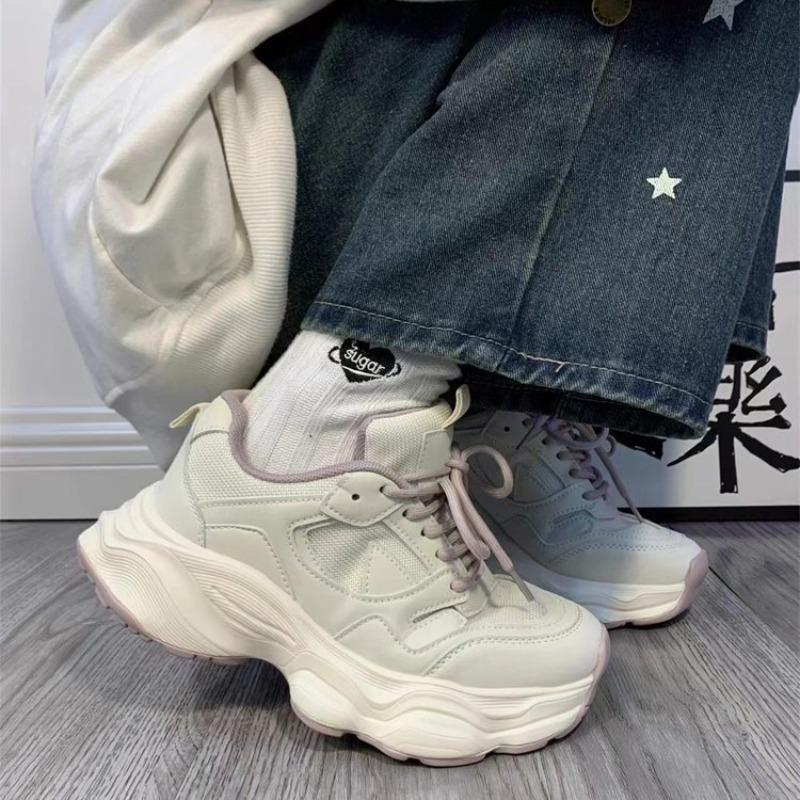 College Sports Shoes Women's Shoes Platform Dad Shoes Military Training Super Soft Casual Niche Spring and Autumn Versatile Students