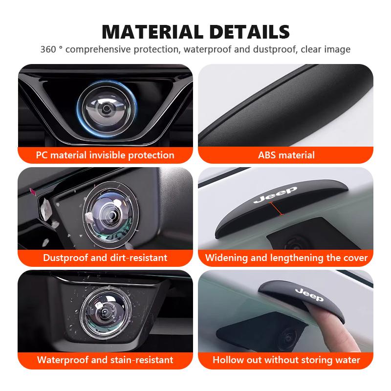 360° Car Rear View Camera Waterproof Lens Protection Cover For Jeep Grand Cherokee Patriot Renegade Compass Wrangler AJV1