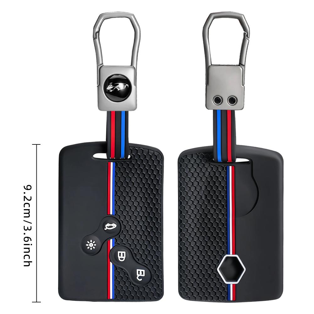 Silicone Card Key Case Accessories for Renault Megane 2 3 Scenic Laguna Clio Captur Duster Logan Trafic Koleos Fluence Zoe Cover