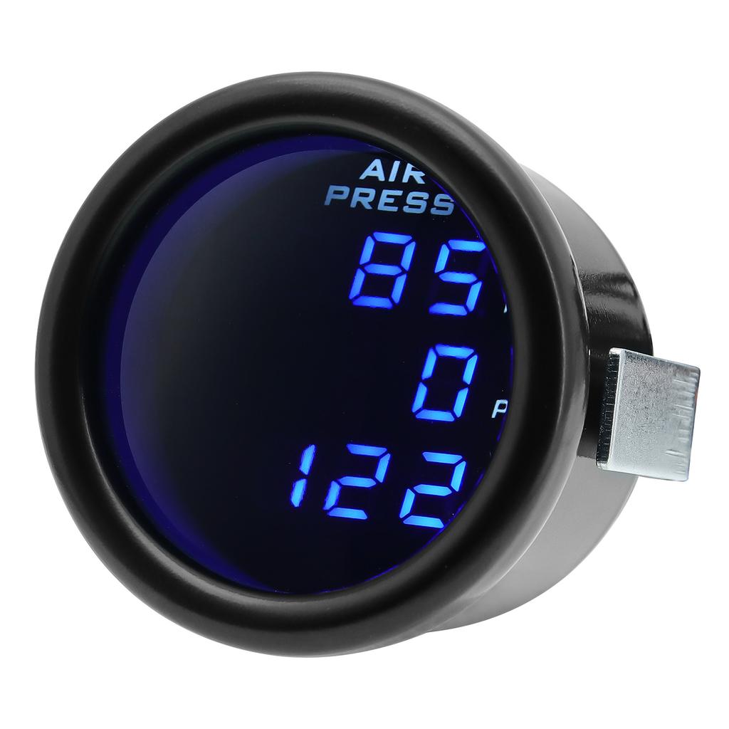 Blue LED Air Pressure Gauge Three Digital Display 220PSI Air Ride Suspension With 3PCs 1/8NPT Sensors For DC12-24V Vehicles Use
