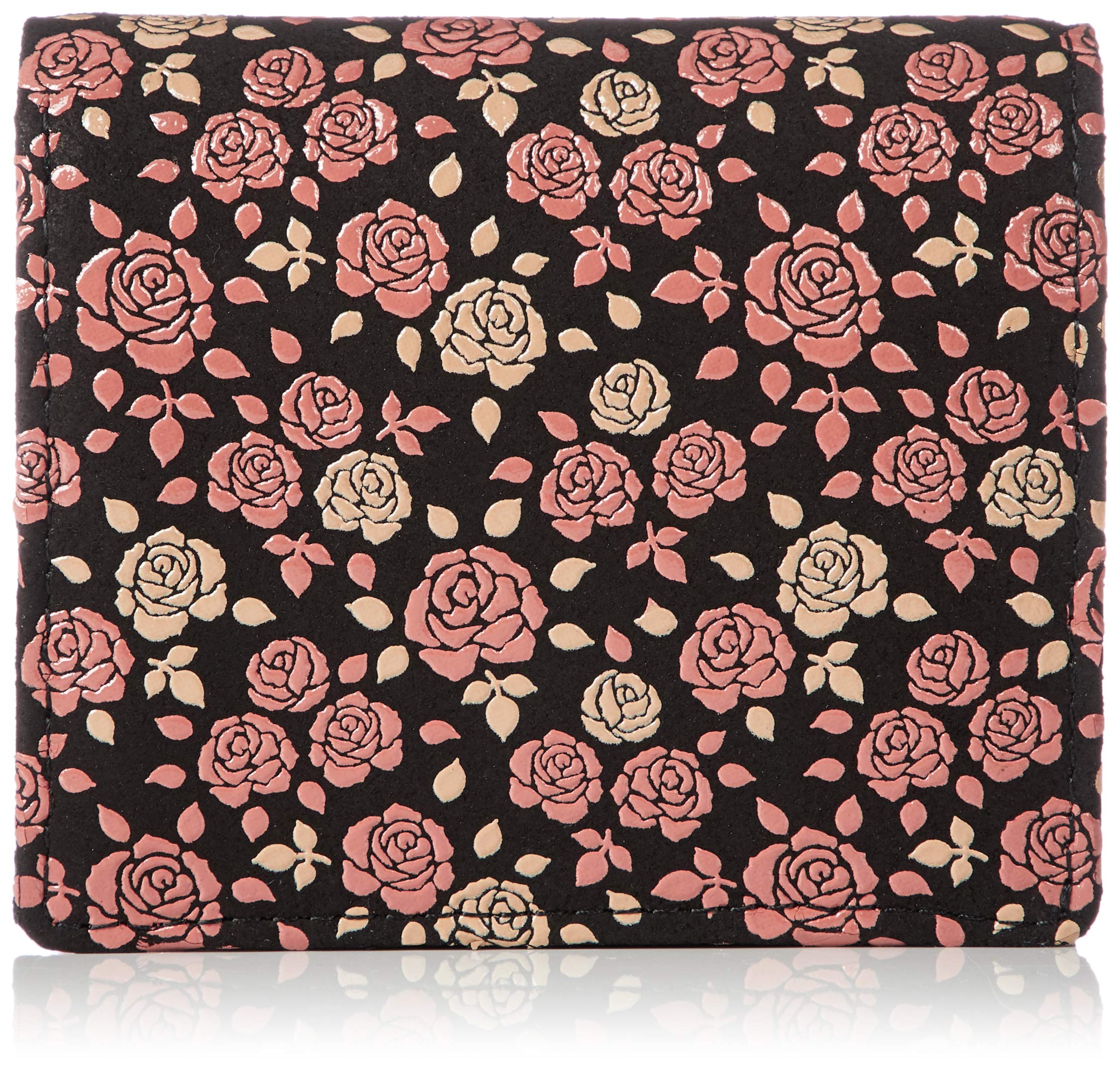 

INDEN-YA Inden Wallet, Bifold Wallet for Women, Small Rose Design, Kaguwa Pattern, 8403