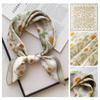 Mulberry Silk Printed Scarf 70cm Soft Skin-Friendly Shawl Women Fashion