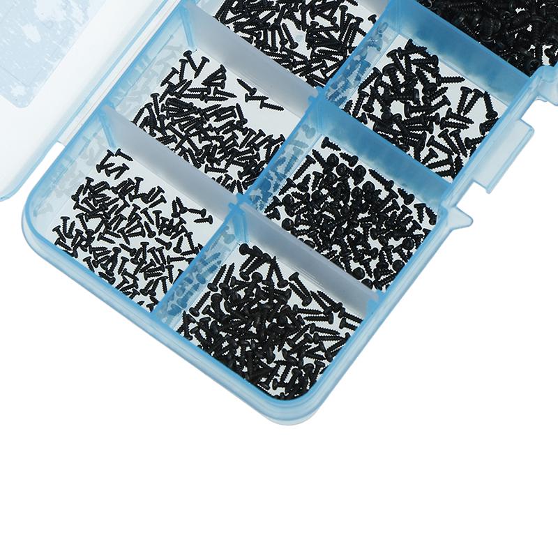 1000 Teile/satz M1 M1.2 M1.4 M1.7 Mix Pa Kopf Micro Schrauben Rundkopf