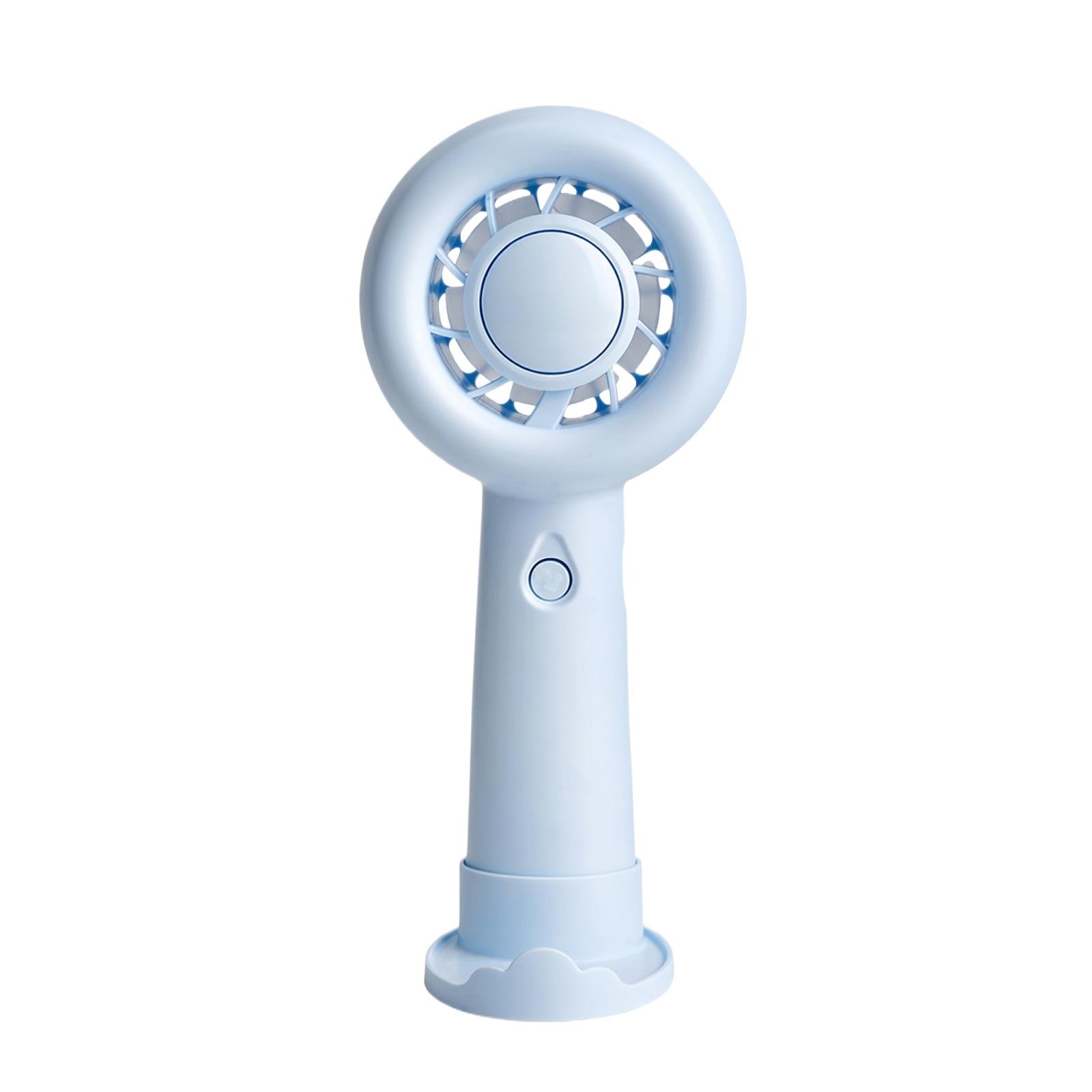 

Portable Handheld Fan with Adjustable Speed Settings USB Rechargeable Compact Design Lightweight for Indoor Outdoor Use ONE SIZE синий