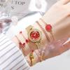 No gift box quartz watches ladies fashion diamond watches bracelet jewelry five-piece set suitable for holiday gifts