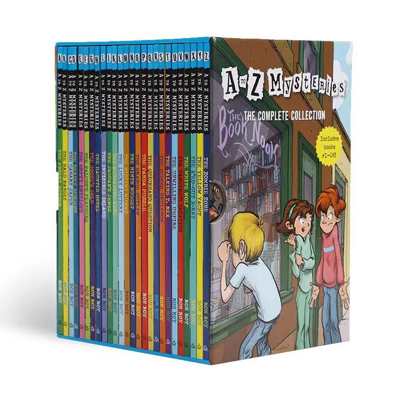 26 Libri/set Misteri dalla A alla Z Ron Roy Romanzi Investigativi per Bambini Ragionamento Romanzi per Bambini Romanzi a Capitoli Elementari Set di Libri Inglesi