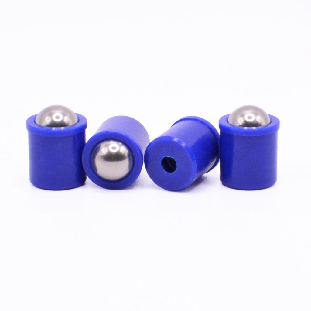 Press-in Blue Plastic Steel Positioning Bead Nylon Bump Polyoxymethylene Resin Spring Plunger with Glass Bead