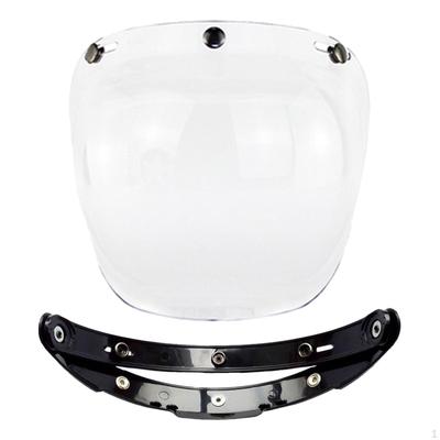 Burbuja 3 Broches, para Casco de Moto Abierto Parabrisas Universal Parabrisas Duradero