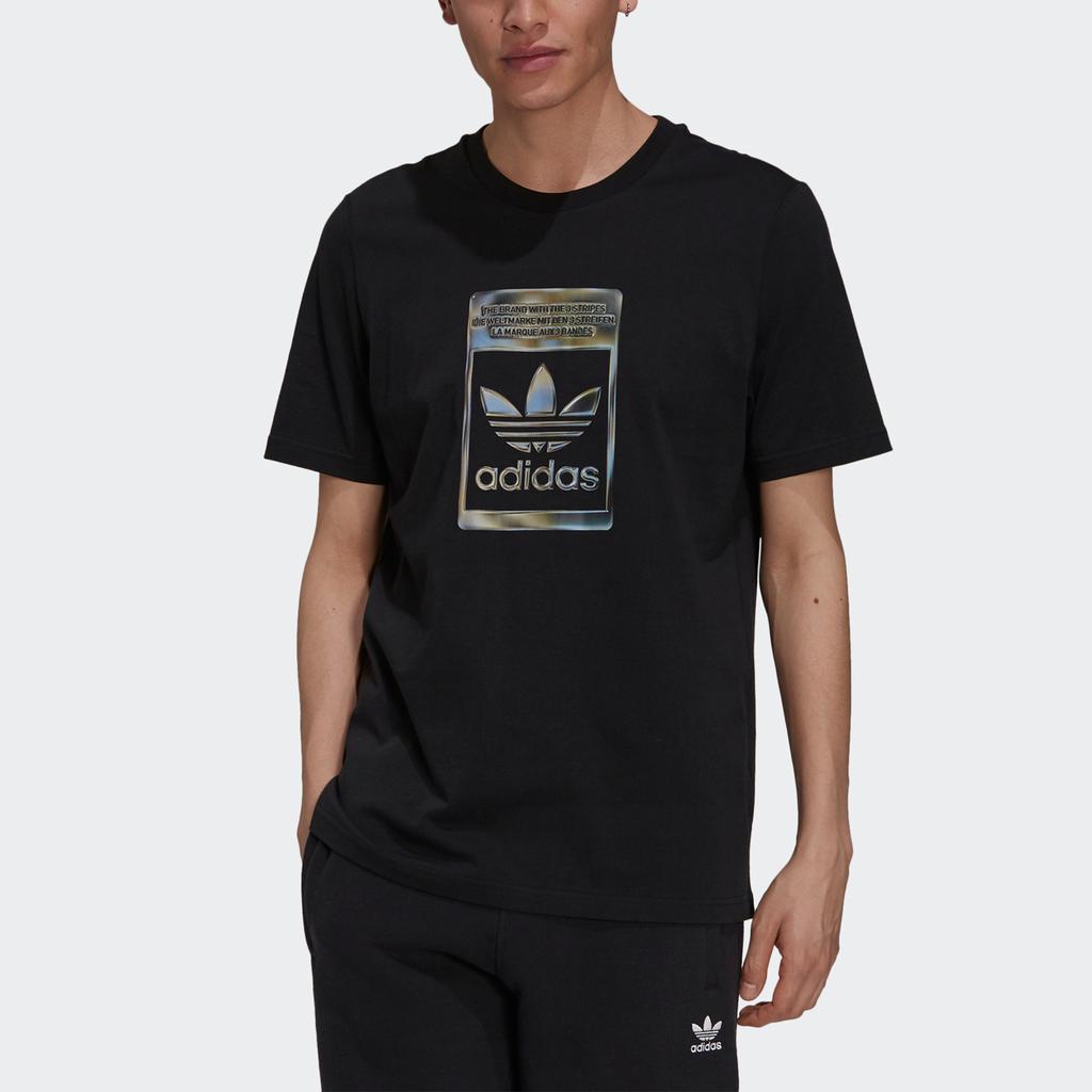 Adidas Originals Camo Infill Tee With Retro Logo Men Tops Black H13502
