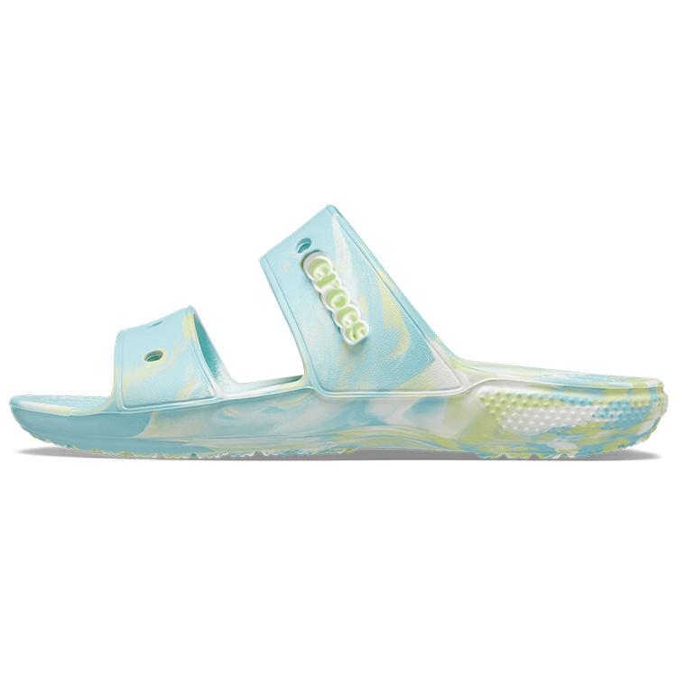 Crocs Classic Casual Fashion Unisex Blue Green Slippers Blue Green Men s 207701-4SU EU 42-43