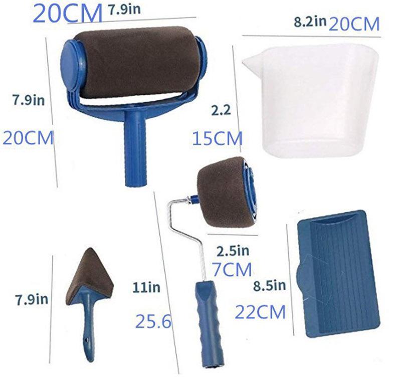 Multi-Function Seamless Paint Brush and Roller Set for Corners