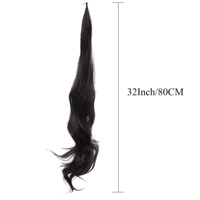 Elastyczne owinięte przedłużenie kucyka Natychmiastowe owinięcie kucyka Długie włosy w koński ogon Przedłużanie kręconych fal Syntetyczne kucyki Treska