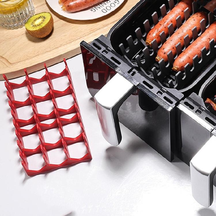 Family Kitchen Rack for Hot Dog and Sausage Cooking, Square Counter Rack for Cookout Serving and Group Meal Work