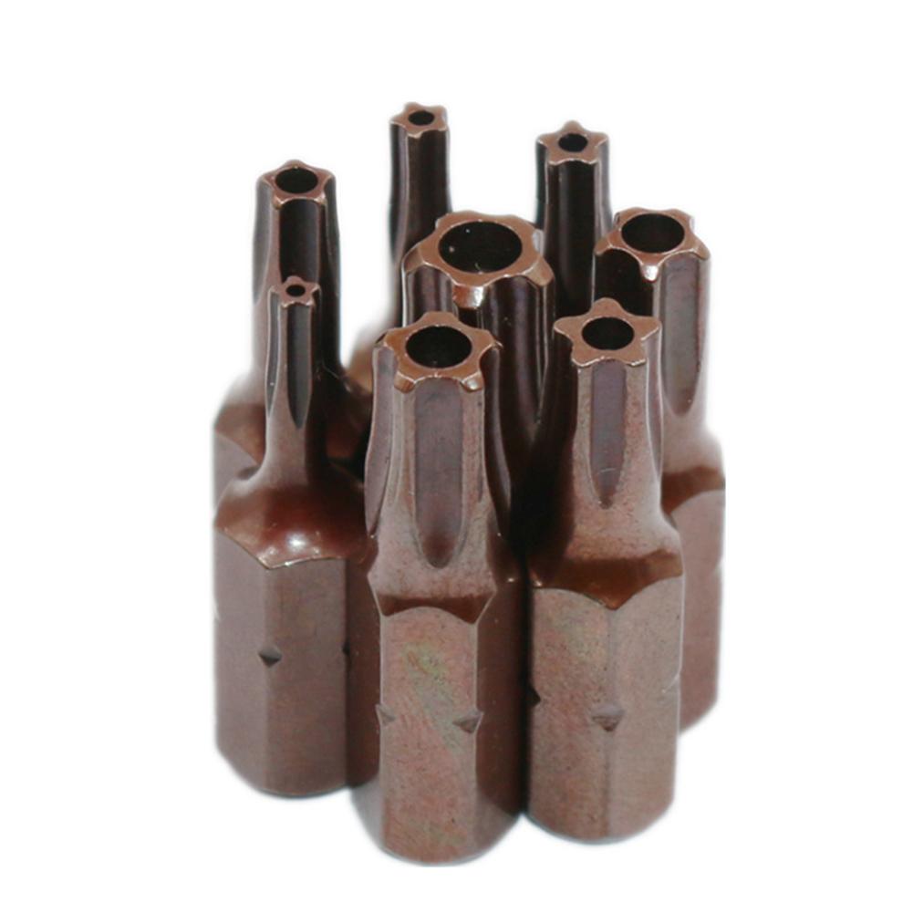 8 PCS Magnetic Batch Head Screwdriver Bit Set For Electric Drill TS8/10/15/20/25/27/30/40 Five-Point Screw Driver Bit Tools