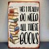 Metal Poster Wall Art Book Lover Vintage Gift for Bookstore