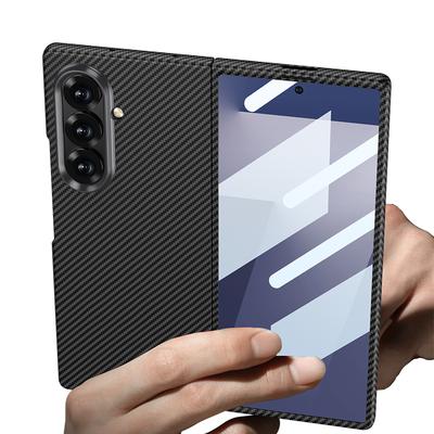Suitable for Samsung Z Fold7 Mobile Phone Case Kevlar Carbon Fiber Pattern Shell Fold7 Ultra Thin Shell Film Integrated Anti Fall Hard Shell