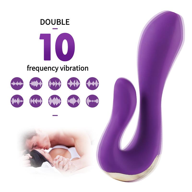G-spot Rabbit Vibrator With Heating Function, Rabbit Ear For Clitoris G-spot Stimulation, Waterproof Dildo Vibrator