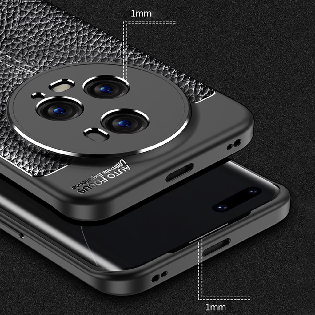 Litchi Texture Slim Case for Honor Magic5 Pro Anti-Drop TPU Phone Cover