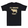 I'd Smoke That Funny Cow BBQ Grilling Gift Vintage Men's Short Sleeve T-Shirt