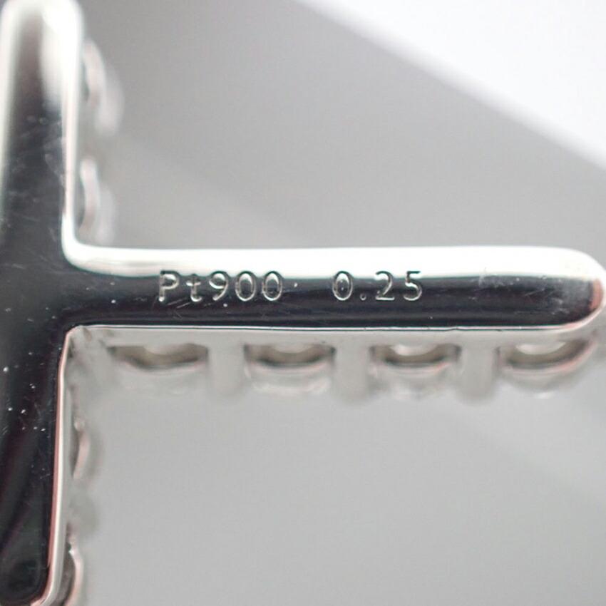 [Used] Pt900 Diamond/0.25ct Cross Pendant/g524-20