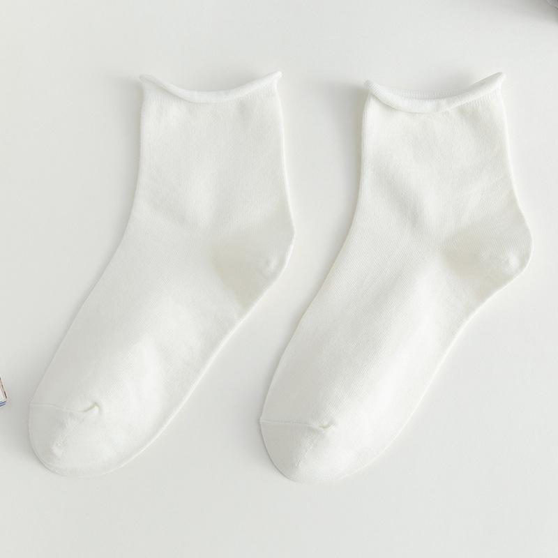 White Socks for Women, Mid-calf Summer Socks, Long Calf Spring and Autumn Socks, Trendy Lace Socks, School Style