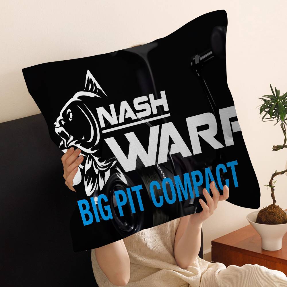 

Nash Fishing Logo Pillowcases Home Bedding Decorative Pillow Cover Wedding Super Soft Pillow Case 30x30 cm