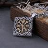 Stainless Steel Men's Road Sign Compass Vegvisir Rune Necklace Odin Amulet Viking Hip Hop Vintage Pendant Jewelry Boyfriend Gift