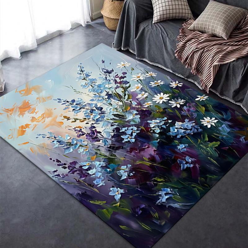 2025 New Flower Carpet Rug for Living Room Bedroom Home Sofa Decoration,Kids play Non-slip Floor Mat