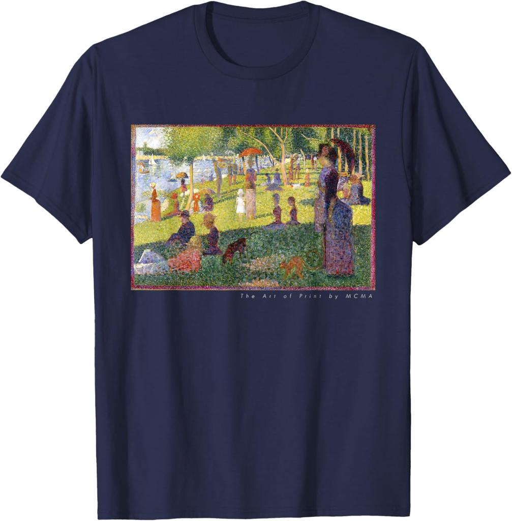 A Sunday Afternoon on the Island of La Grande Jatte Seurat Graphic Tee Casual Cotton Short Sleeve TShirt