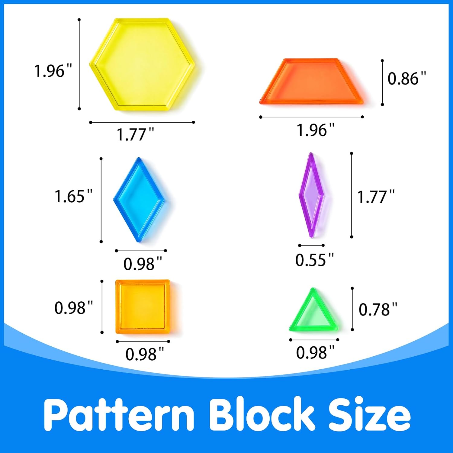 140 Pcs Translucent Pattern Blocks,Geometric Shapes,Translucent Toys,Light Table Accessories and Manipulatives,Includes 46 Activity Cards