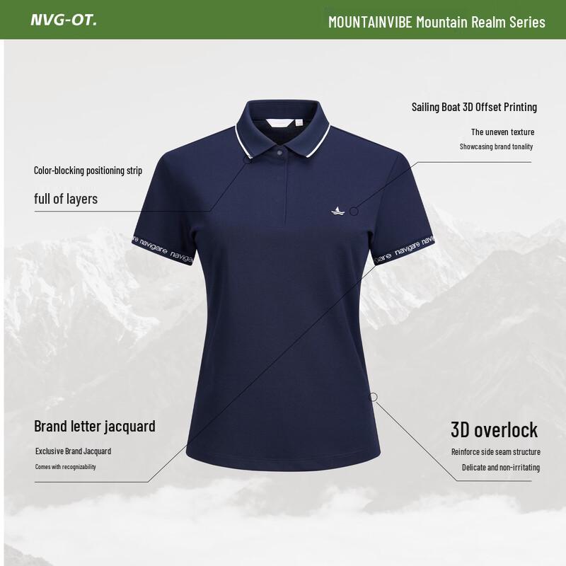 Navigare Women's Short Sleeve Casual Polo Shirt