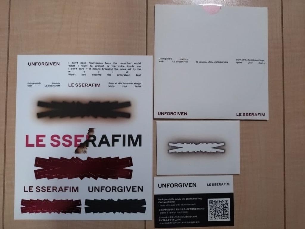 [USED] LE SSERAFIM UNFORGIVEN Yunjin with Trading Card